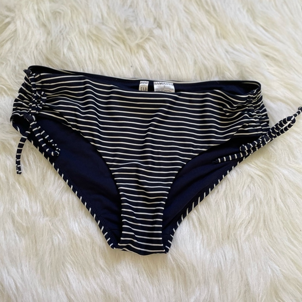 Gap women's small blue / white striped bikini swimsuit bottoms